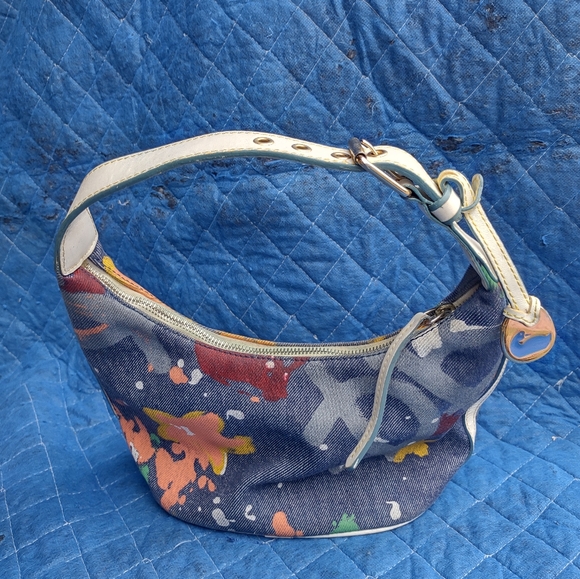 Vintage Dooney & Bourke canvas painted handbag - Picture 6 of 16